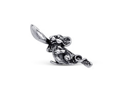 Серебряная кошельковая мышь с ложкой 930870